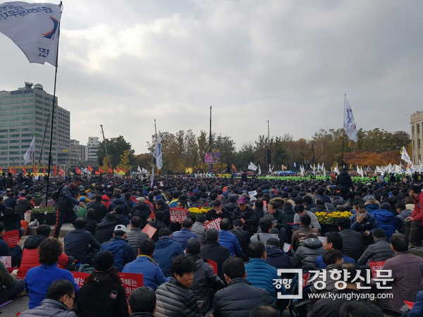 전국철도노동조합 소속 노동자들 | 노도현 기자