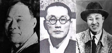 이번 ‘친일 문인’논란은 역사교과서 문제와 엮여 더 논란이 커질 것으로 보인다.(사진은 왼쪽부터 최남선, 이광수, 채만식)