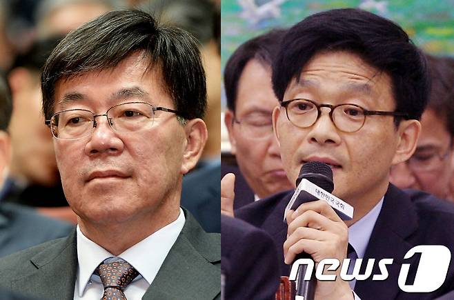 이영렬 전 서울중앙지검장(왼쪽)과 안태근 법무부 검찰국장. © News1