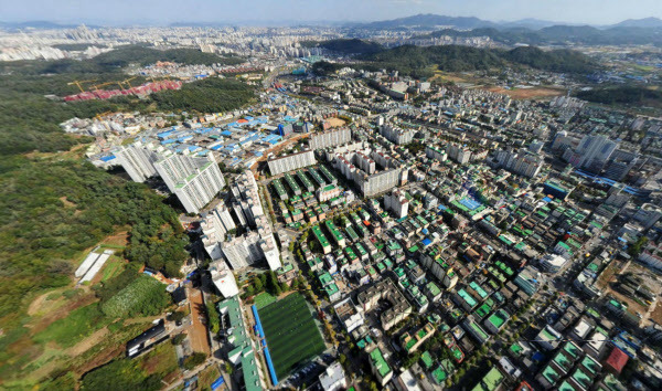 경기도 부천시 역곡동을 하늘에서 본 모습./ 네이버 항공뷰 캡처