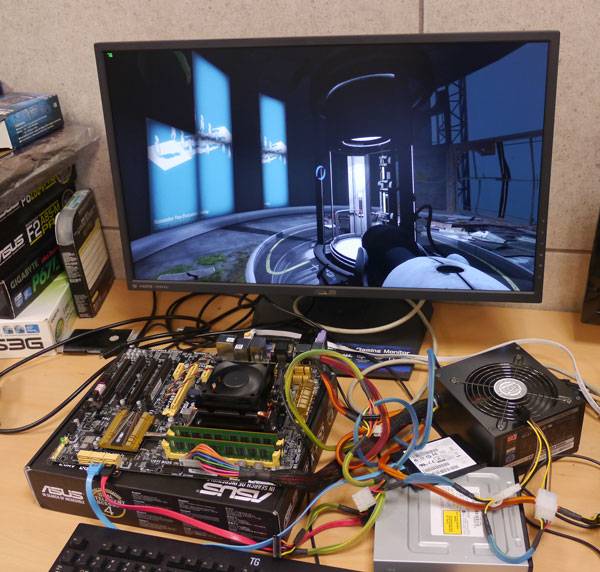 AMD A10-7870K 시스템과 에이수스 MG279Q 모니터