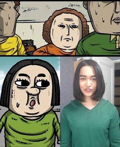 [화요웹툰 '마음의 소리' 애봉이, 가수 강균성. 사진=해당 웹툰 캡처/ 강균성 SNS(온라인 커뮤니티)]