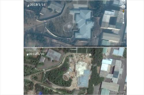 신축공사 중인 김정은 제1비서 15호 관저(사진=구글 어스 캡쳐/ 커티스 멜빈/RFA)