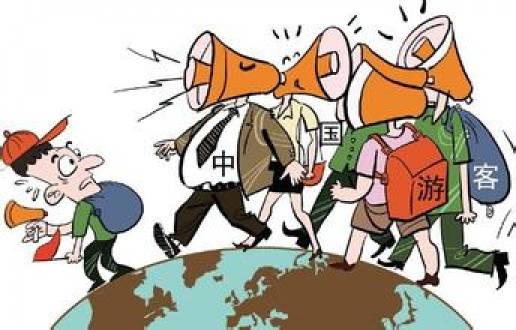 중국 매체가 보도한 ‘외국인 눈에 비친 중국 관광객’ 삽화