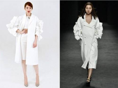 [윤은혜 표절 논란. 사진=동방위성TV '여신의 패션2' / 2015 F/W 아르케 컬렉션]