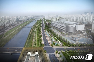 서부간선지하도로 완공 후 일반도로로 바뀐 기존 서부간선도로의 조감도(서울시 제공). © News1