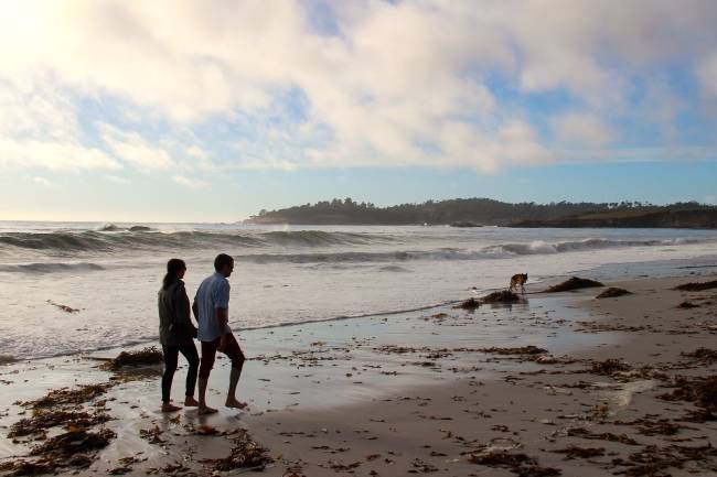 A picturesque scene from Carmel City Beach in Carmel, California. (Julie Jackson/The Korea Herald)