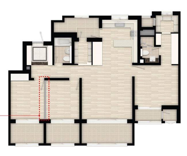 전용면적 84㎡보다 분양가가 더 낮은 인천 가정지구 시티 프라디움 전용면적 107㎡ 평면도.