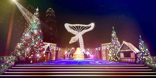 명품 브랜드 불가리가 장식한 더크리스마스트리.