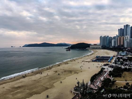 초겨울 해운대 풍경/사진=이지혜 기자