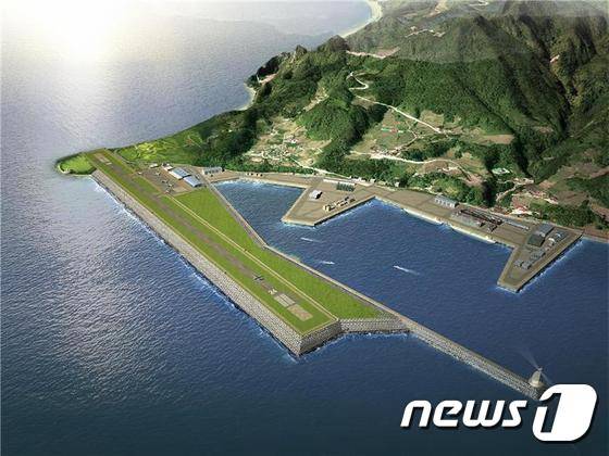 2020년 개항할 예정인 울릉공항 조감도/사진제공=경북도© News1