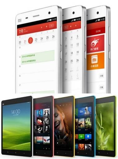 애플의 아이폰 표절 논란을 빚은 샤오미의 '미4'(위)와 '미패드2'. © News1