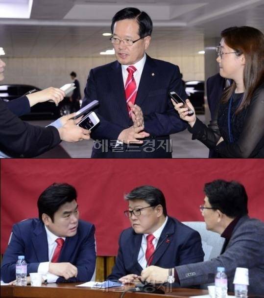 (위)정의화 국회의장, (아래 가운데)조원진 새누리당 원내수석부대표. [사진=헤럴드경제DB]