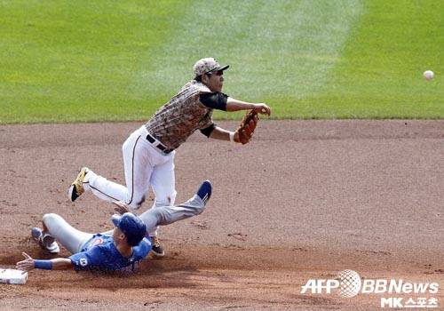 지난 시즌 강정호의 부상은 2루 슬라이딩에 대한 규정 강화 논의를 촉발시킨 계기가 됐다. 사진=ⓒAFPBBNews = News1