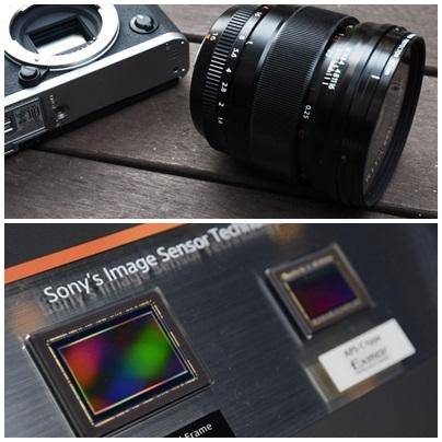 후지필름 렌즈(위)와 소니 이미지센서. /각사 제공