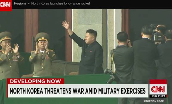 주요 외신은 북한의 장거리 미사일 발사 소식을 일제히 타전했다. /CNN뉴스 캡쳐