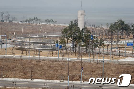 인천 영종도 내 복합리조트 후보지인 미단시티의 모습.