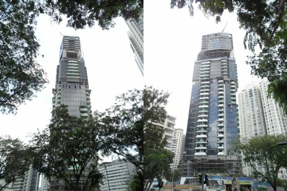 싱가포르 중심부 스콧로드(Scotts Road)에 위치한 '스콧타워' 현장사진. / 사진제공=대우건설