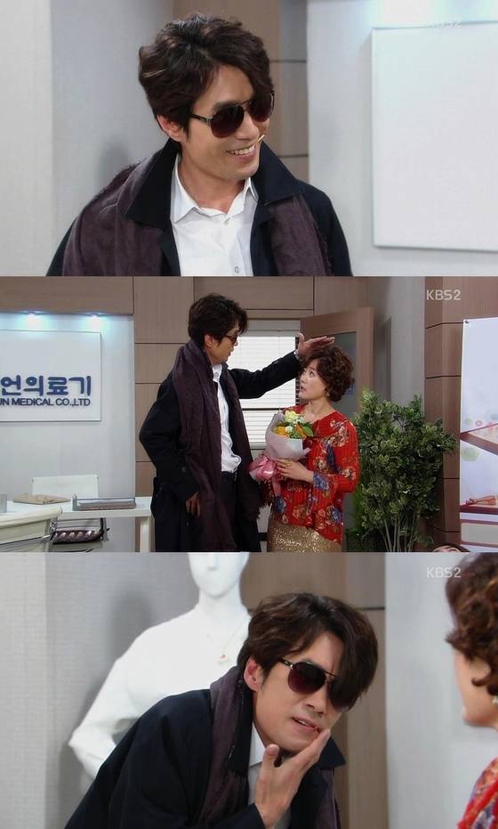 배우 송영규가 주윤발 흉내를 냈다. © News1star / KBS2 '천상의 약속' 캡처