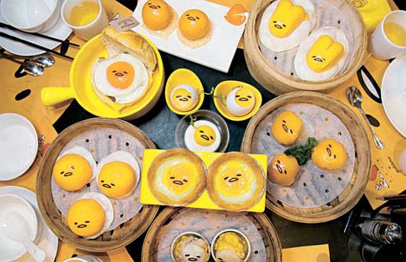 달걀을 모티브로 한 구데타마 딤섬 등으로 출시돼 팔리고 있다.