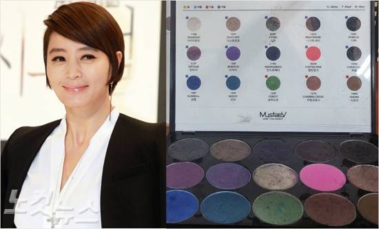 겨울타입의 연예인 '김혜수'와 겨울타입에 맞는 아이섀도 색상 (사진=윤창원, 김송이 기자)