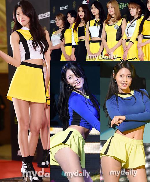 ▲ '선관위까지 사로잡은 비주얼' AOA 설현등신대 대란부터 투표 독려 공익광고까지. TV를 틀면 안 나오는 곳이 없을 정도로 대세 중의 대세이다. 무대 위에서도 역시 청순한 외모와 섹시한 댄스실력로 움짤 대량 생산 중인 설현이 AOA의 센터.