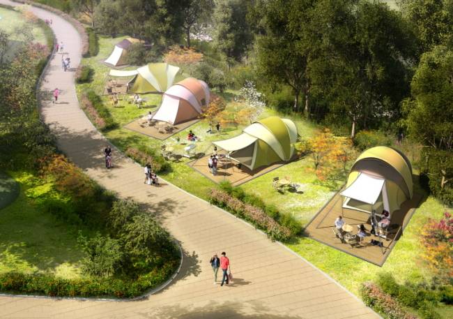 &lsquo;평택 효성해링턴 플레이스&rsquo; 2블록 캠핑장 이미지. ［사진=효성］