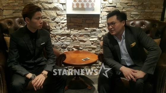 지샹 대표(오른쪽)와 궁룽량 대표 /사진=베이징(중국) 문완식 기자