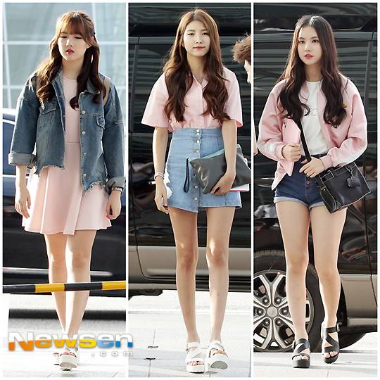 여자친구 예린-소원-은하 ‘사랑스러운 핑크빛 여친룩’