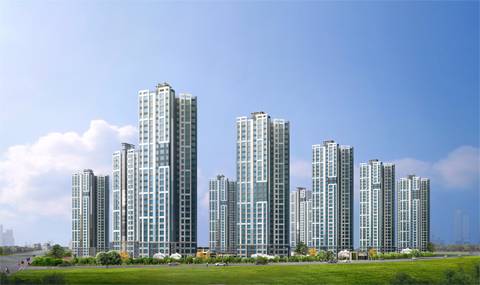 경기 시흥 배곧신도시에 들어서는 ‘대방 노블랜드’ 아파트의 완공 후 예상 모습. /대방건설