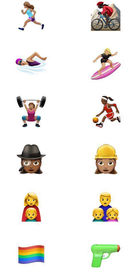 애플이 ios10에서 새로 선보이는 이모지들./출처=애플 제공