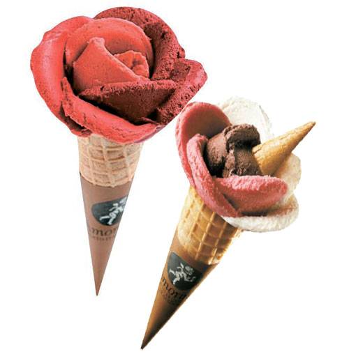 프랑스 아이스크림 전문점 ‘아모리노’의 장미꽃 젤라토. [사진 아모리노]