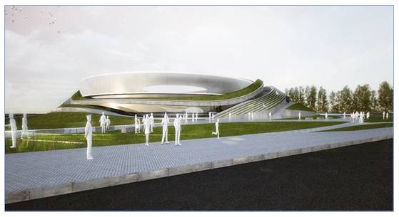 데상트 신발 R&D센터 조감도