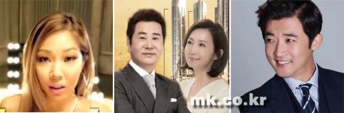 [왼쪽부터 수익형부동산 모델로 나선 힙합가수 제시(유니시티 어반브릭스), 유동근·전인화 부부(엘시티), 안재욱씨(한강 라마다앙코르 호텔. 사진 각사)