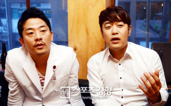 개그맨 김준호(왼쪽)와 김대희. 사진 경향DB