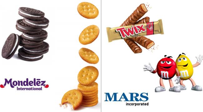 몬델리즈와 마스 인기제품