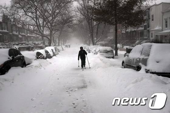 눈내린 뉴욕. © AFP=뉴스1