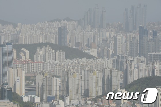 부산 해운대구 일대 아파트 단지.  © News1 박기범 기자