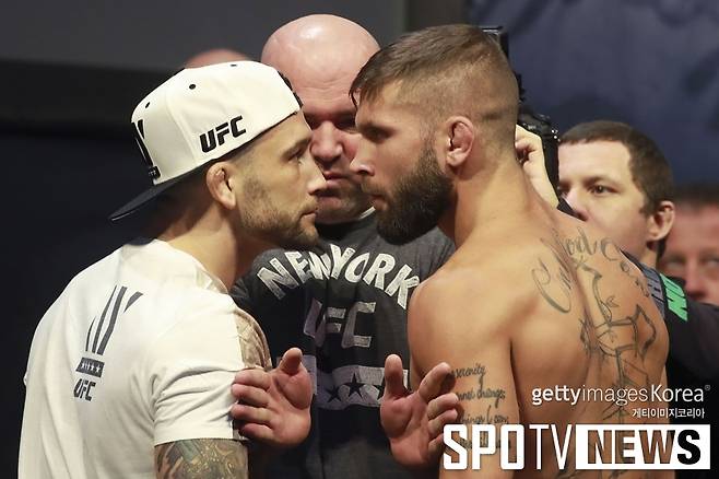 ▲ 페더급 랭킹 2위 프랭키 에드가(왼쪽)는 9년 만에 언더 카드 출전이다.