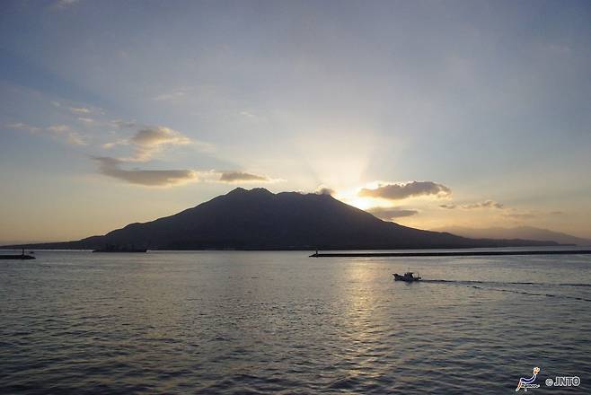 지금도 화산활동이 활발한 사쿠라지마.