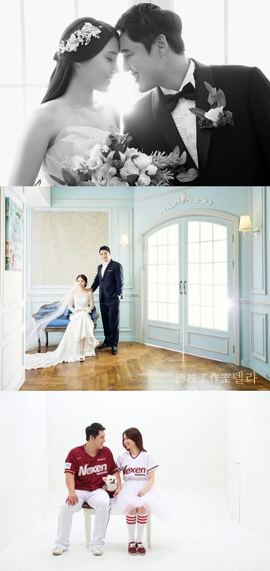 박동원-신세라 커플. /사진=넥센 히어로즈 제공