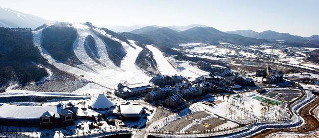 2018 평창동계올림픽이 열리는 강원도 평창 알펜시아 리조트 내 경기장. [지호영 기자]