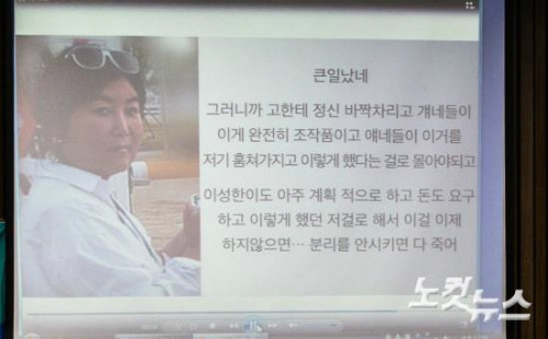 지난 14일 서울 여의도 국회에서 열린 '박근혜 정부의 최순실 등 민간인에 의한 국정농단 의혹사건 진실규명을 위한 국정조사특위 제3차 청문회'에서 더불어민주당 박영선 의원이 최순실씨의 국정논단 녹취파일을 공개하며 의혹을 제기하고 있다. (사진공동취재단)
