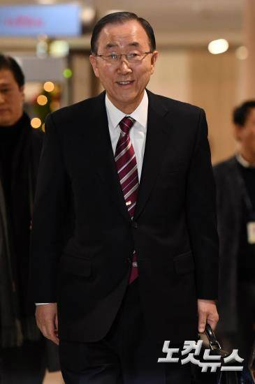지난달 31일 10년간의 유엔 사무총장 임기를 마친 반기문 전 총장이 지난 12일 오후 인천공항을 통해 귀국하던 모습. (사진=박종민 기자)