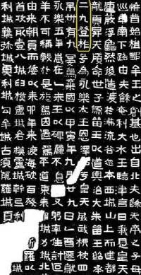 광개토대왕 비문에 등장하는 ‘이구등조’ 내용. 광개토대왕이 2×9 =18살에  등극했다는 내용이다.