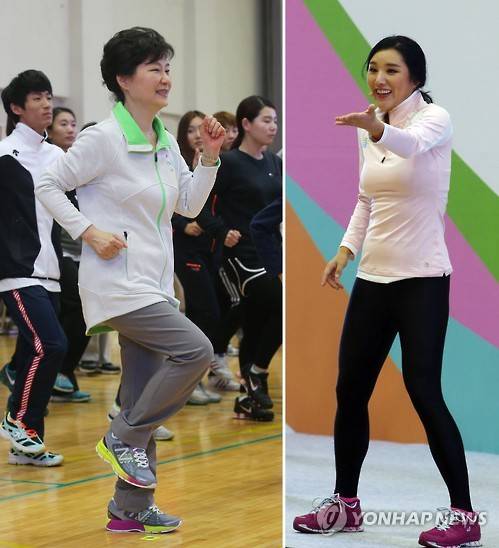 '3억5천 늘품체조' 함께 추는 박 대통령과 정아름씨  (서울=연합뉴스) 도광환 기자 = 유명 헬스 트레이너 정아름 씨가 2014년 11월에 발표된 늘품 체조에 대해 문화체육관광부로부터 거짓 해명 요구를 받았다고 폭로했다.   정아름 씨는 29일 자신의 인터넷 블로그에 올린 글을 통해 "늘품 체조가 만들어지게 된 경위는 저도 모르겠다"며 "2014년 여름에서 가을로 넘어가는 시기에 차은택 감독에게 요청을 받았을 뿐"이라고 밝혔다.   늘품 체조는 문체부가 일반 국민을 대상으로 보급하기 위해 만든 생활체조로 약 3억5천만 원의 예산을 들였다.   박근혜 대통령과 정씨가 2014년 11월26일 서울 송파구 올림픽공원에서 열린 ‘문화가 있는 날’ 행사에서 늘품체조를 하고 있다. 2016.10.31  dohh@yna.co.kr  (끝)