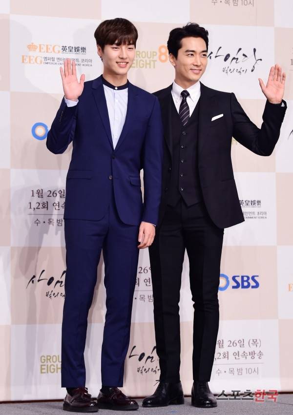 드라마 '사임당 빛의 일기' 제작발표회에 참석한 양세종 송승헌. 사진=이혜영 기자 lhy@hankooki.com