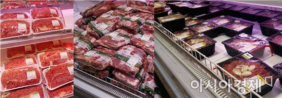 이마트 트레이더스에서 취급하는 식품들. 일반 대형마트보다 많은 양을 판다.(사진=오종탁 기자)