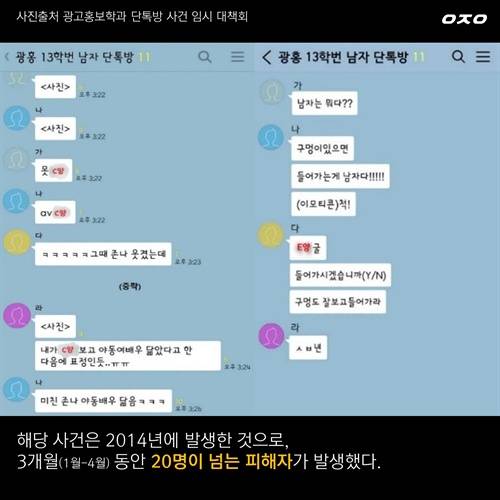 '후배위하는선배가되자' 계속되는 논란에도 여전한, 대학가 단톡방 성희롱
