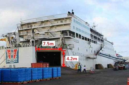 D데크 선미 램프 해수유입구 (사진=세월호 침몰 후 선내 침수 과정 재현 용역보고서)